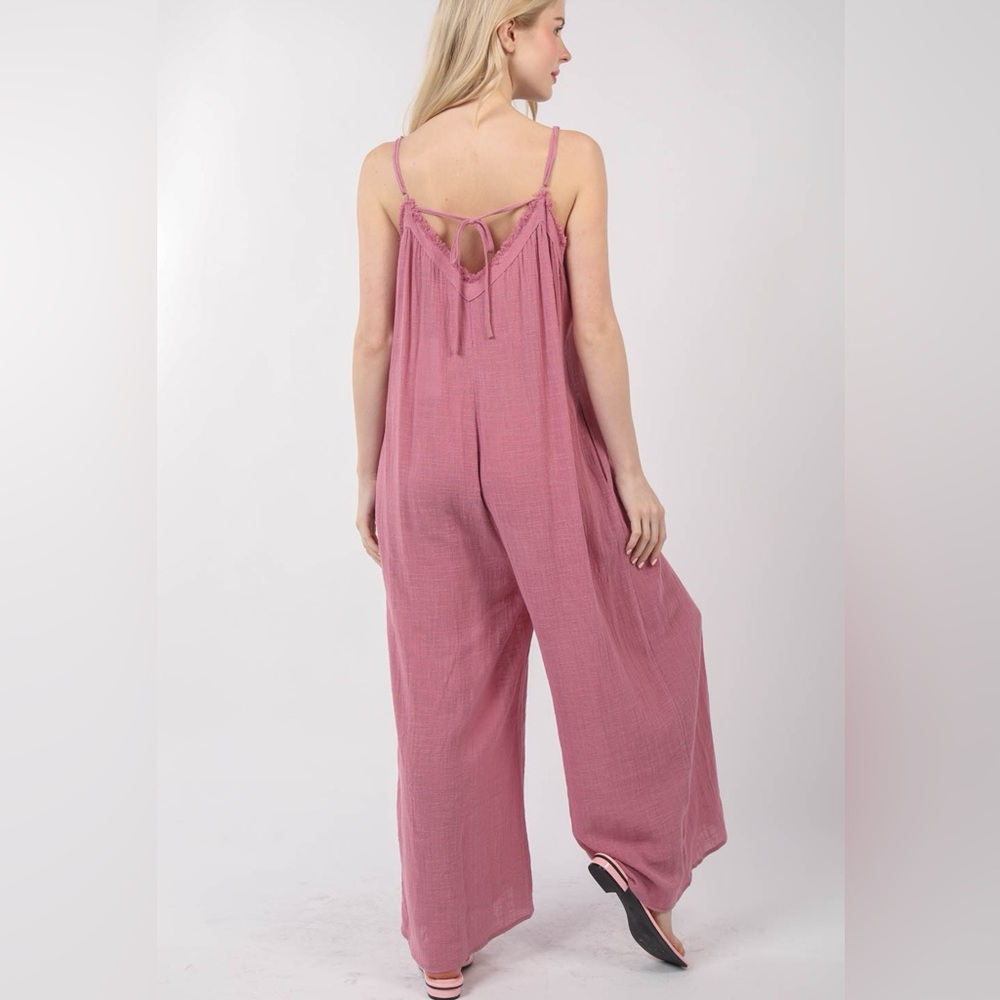 Blissful Pink Jumpsuit- LAST ONE - Picture 4 of 5